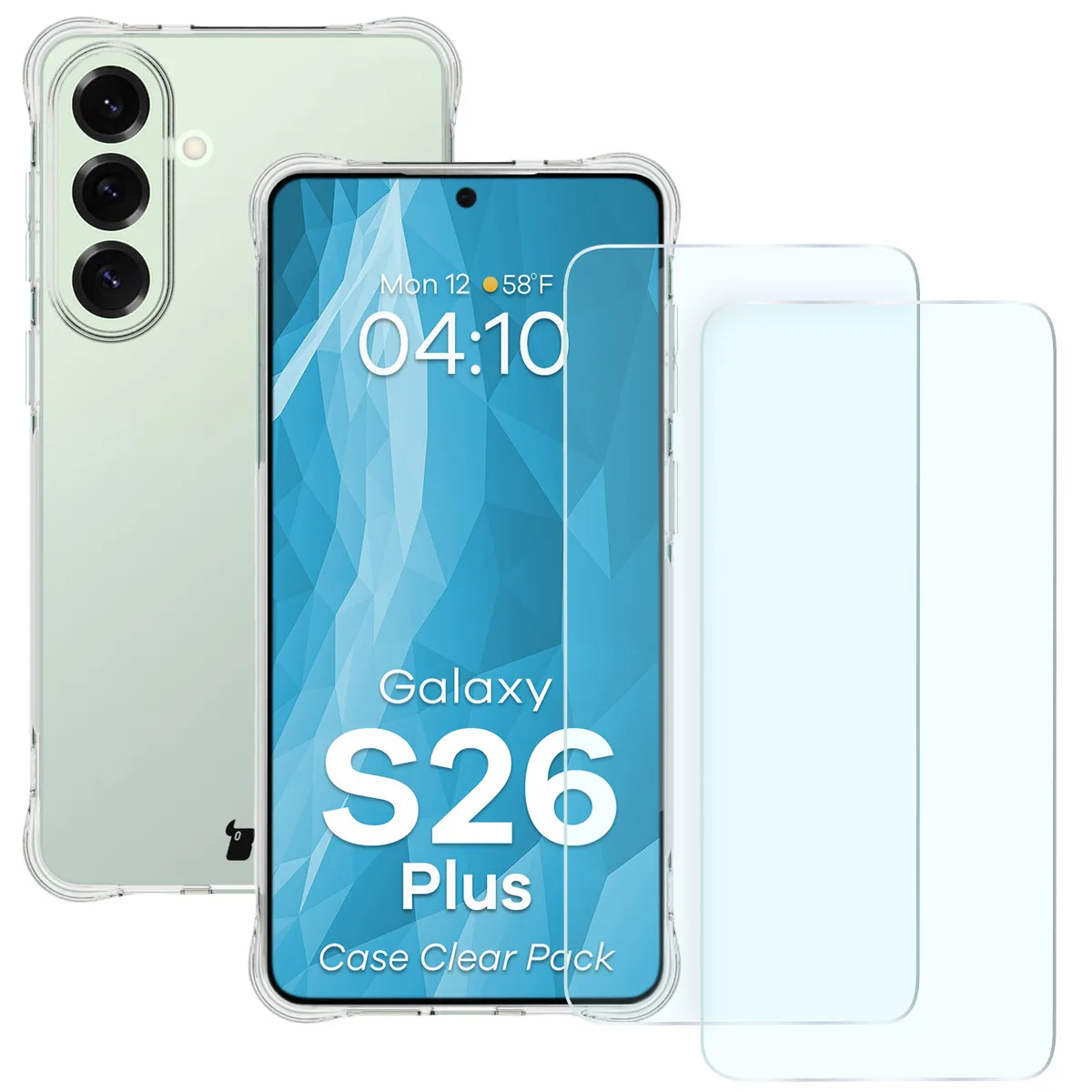 Szkło hartowane Bizon Case Clear Pack do Galaxy S26 Plus Przezroczysty