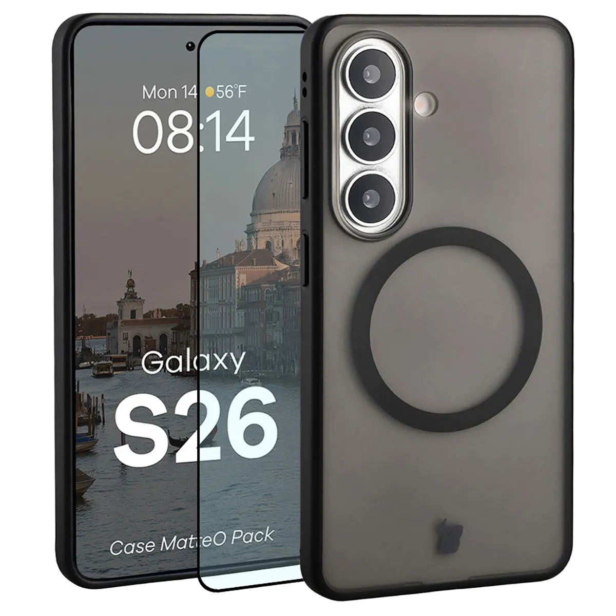 Szkło hartowane Bizon MatteO Pack do Galaxy S26 Czarny