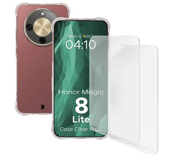 Bizon Case Clear Pack do Honor Magic8 Lite Przezroczysty