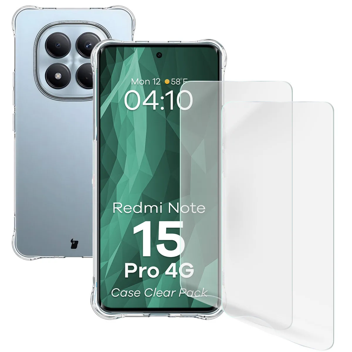 Szkło hartowane Bizon Case Clear Pack do Xiaomi Redmi Note 15 Pro 4G Przezroczysty