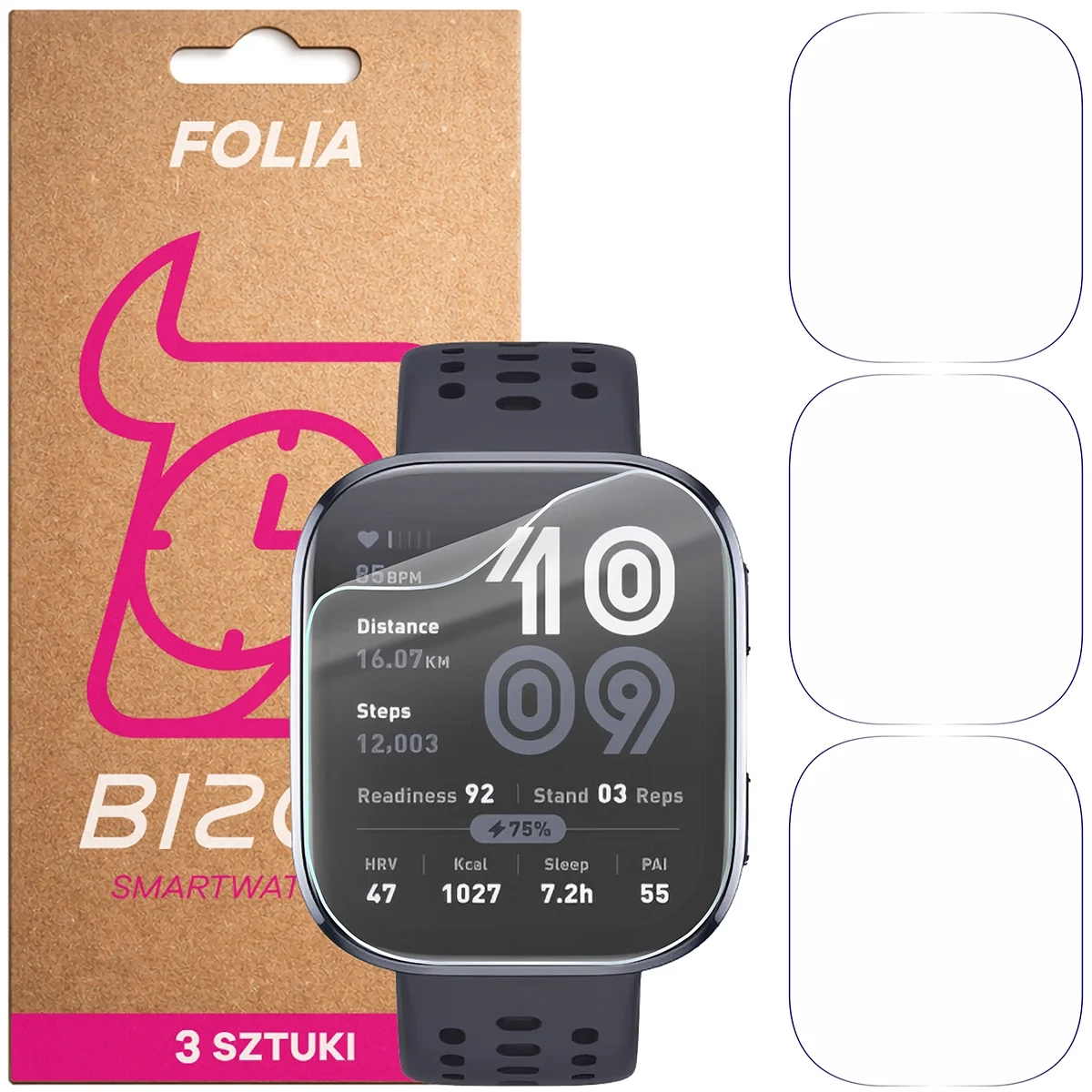 Folia hydrożelowa Bizon Watch Film HydroFlex do Amazfit Bip 6