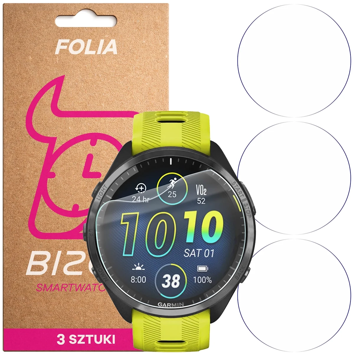 Folia hydrożelowa Bizon Watch Film HydroFlex do Garmin Forerunner 965