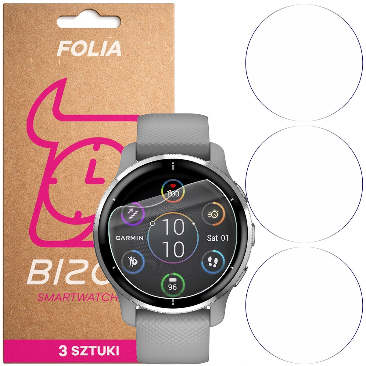 Folia hydrożelowa Bizon Watch Film HydroFlex do Garmin Venu 2 Plus