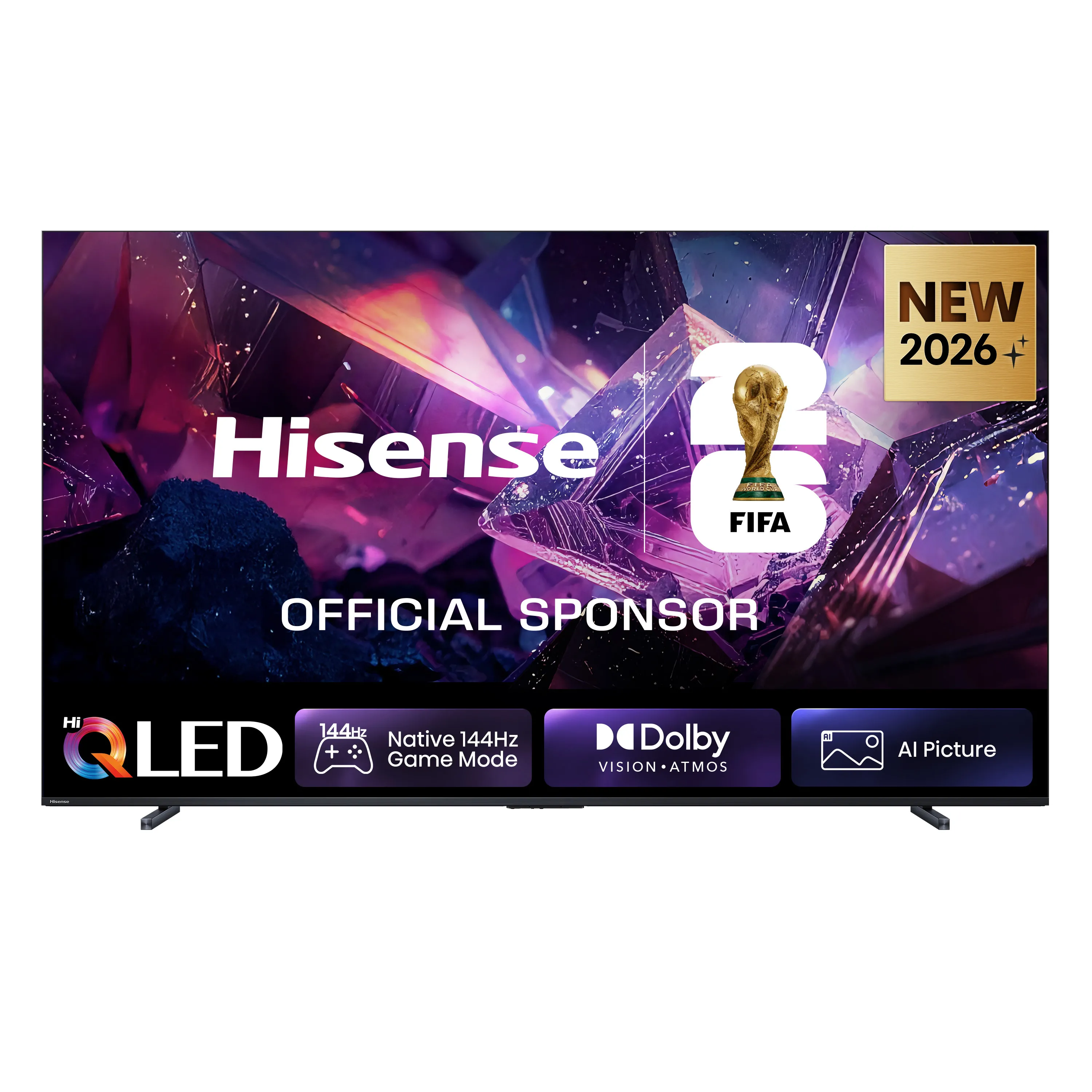 Telewizor Hisense 100E7S PRO 100" QLED 4K 144Hz Smart TV Funkcje AI Dolby Vision Dolby Atmos HDMI 2.1