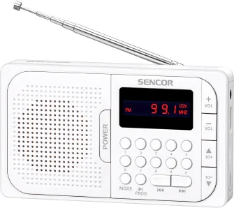 Radioodbiornik Sencor SRD 216 WH Radio FM Bluetooth Biały
