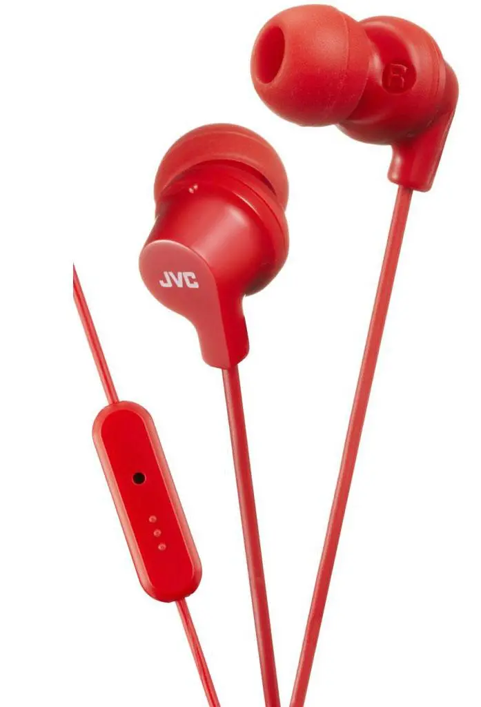 Słuchawki przewodowe JVC HA-FR15-R-E Dokanałowe Mikrofon Czerwony