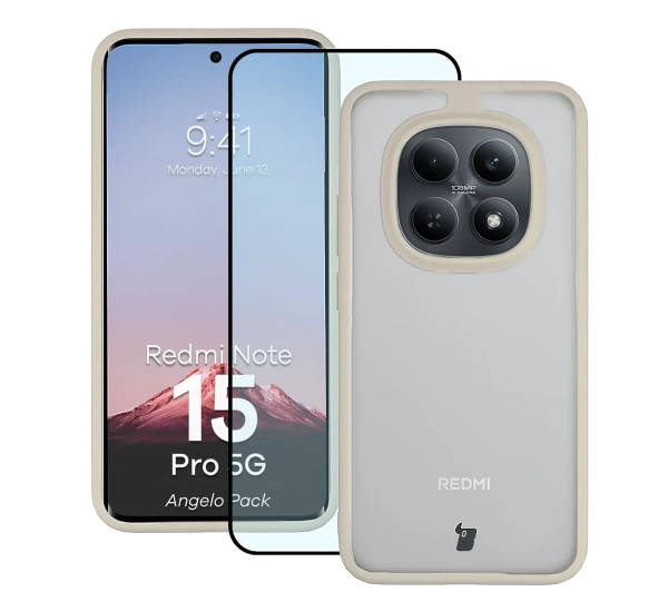 Bizon Angelo Pack do Xiaomi Redmi Note 15 Pro 5G Beżowy