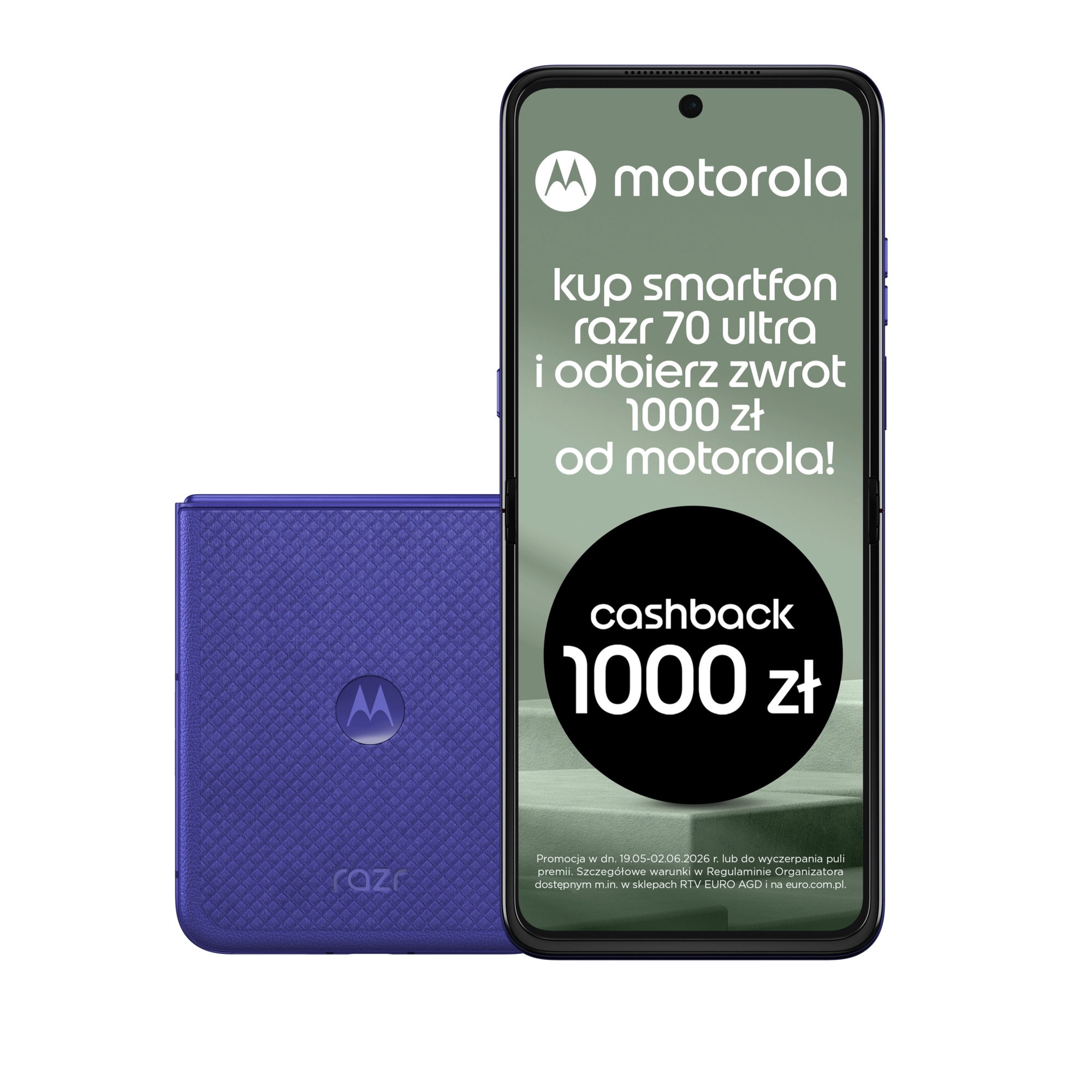 Smartfon Motorola razr 70 ultra 16/512GB 6,9" 165Hz 50Mpix Chabrowy