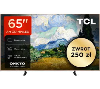 Telewizor TCL NXTVision 65A400 Pro 65" QD-Mini LED 4K 144Hz Google TV Funkcje AI Dolby Vision Dolby Atmos DTS-X HDMI 2.1 DVB-T2