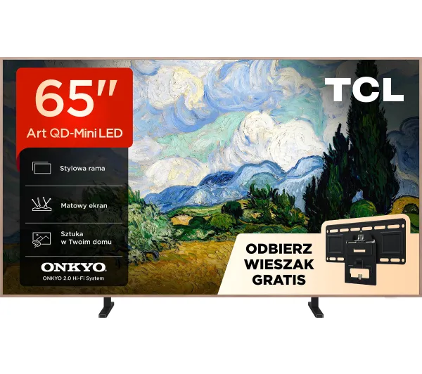 Telewizor TCL NXTVision 65A400 Pro 65" QD-Mini LED 4K 144Hz Google TV Funkcje AI Dolby Vision Dolby Atmos DTS-X HDMI 2.1 DVB-T2