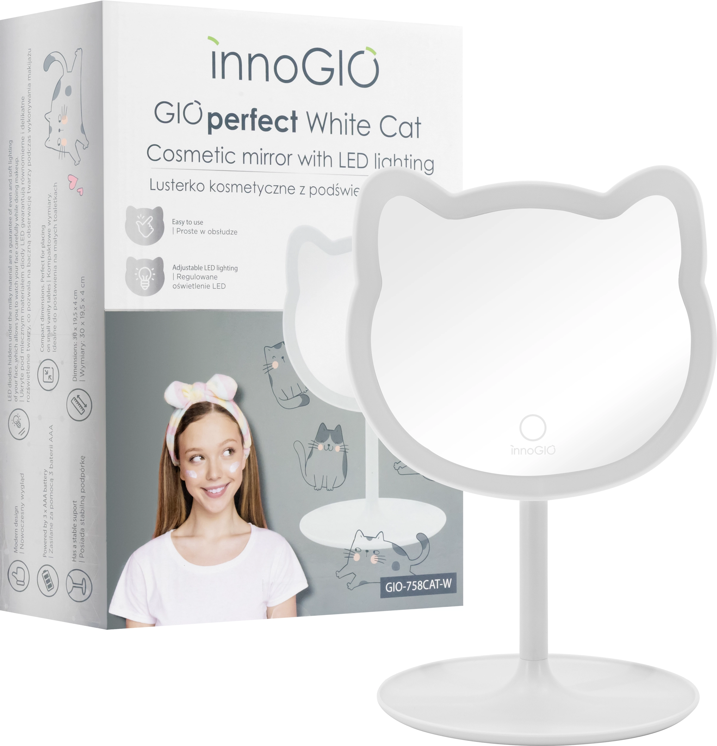 Lusterko kosmetyczne Innogio GioPerfect GIO-758CAT-W