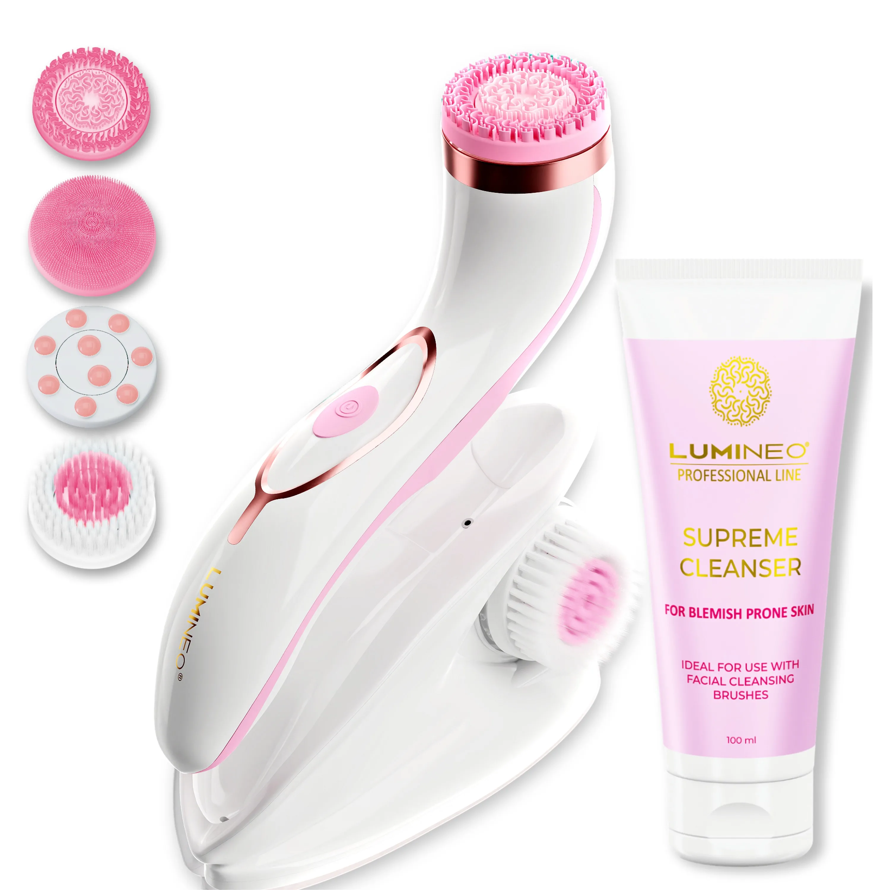 Szczoteczka do twarzy Lumineo Pro + Żel do skóry trądzikowej 100ml