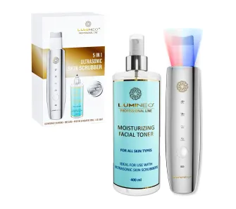 Urządzenie do peelingu kawitacyjnego Lumineo M22 5w1 + Tonik nawilżający 400ml
