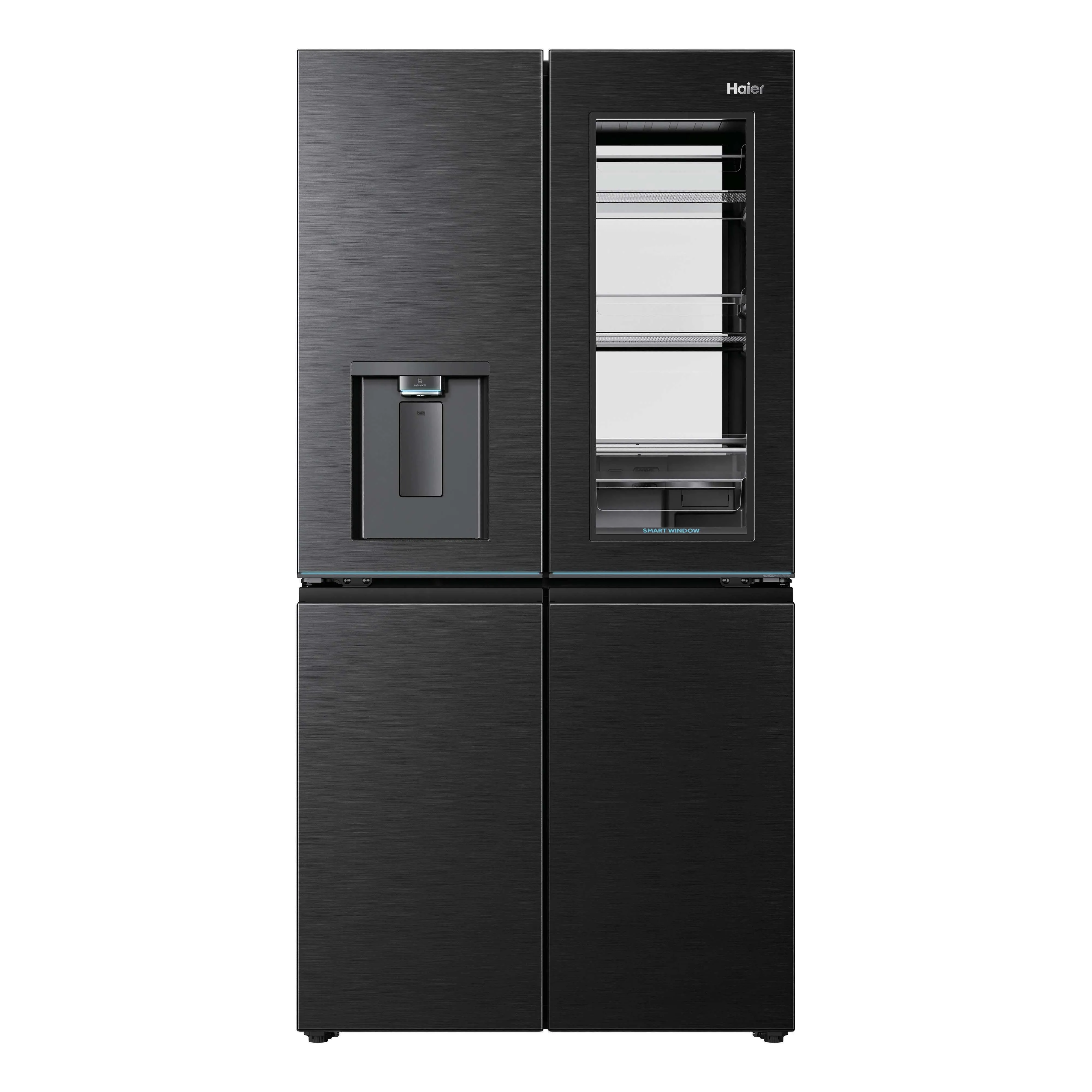 Lodówka Haier SBS HCW99F18DHMB Cube No Frost 182,5cm Szuflada z kontrolą wilgotności Zdalne sterowanie Czarny