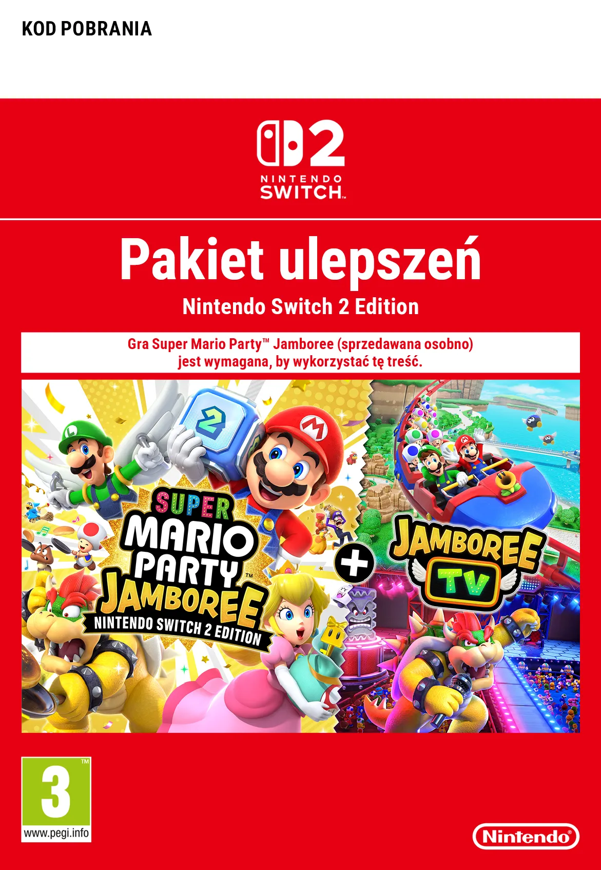 Super Mario Party Jamboree Upgrade Pack Nintendo Switch 2 Edition + Jamboree TV [Bon Aktywacyjny]