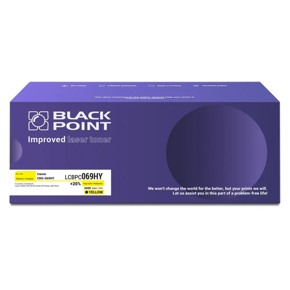 Toner Black Point LCBPC069HY (zamiennik CRG-069HY) Żółty