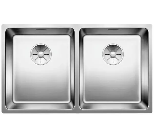 Zlewozmywaki kuchenne - Blanco ANDANO 340/340-U 522983 Stalowy Srebrny