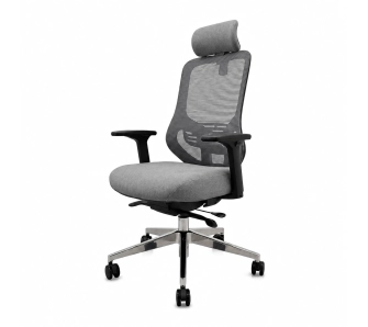 Fotel Jan Nowak AXIS Mesh Dark Grey Biurowy do 120kg Tkanina Szary