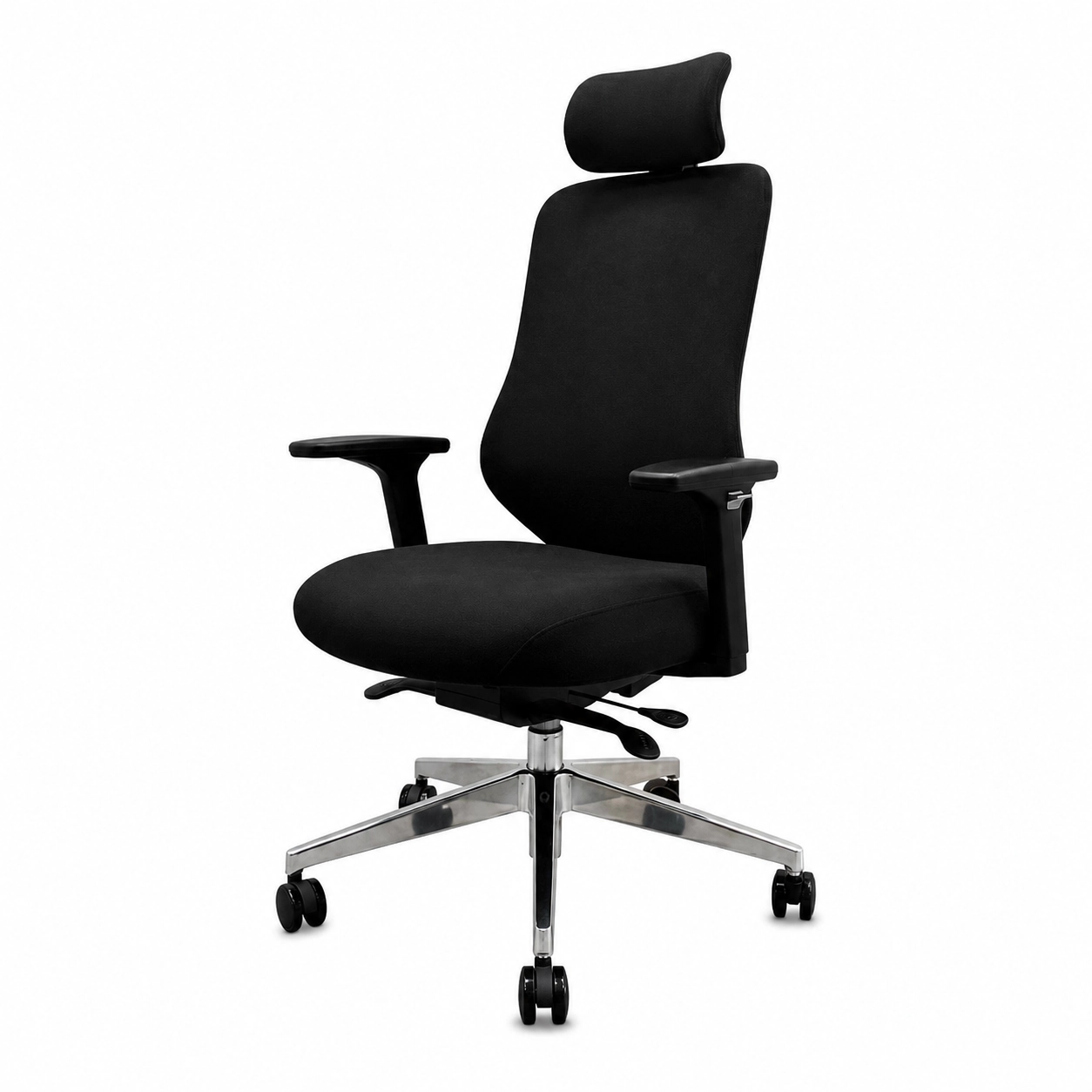 Fotel Jan Nowak AXIS Fabric Black Biurowy do 120kg Tkanina Czarny