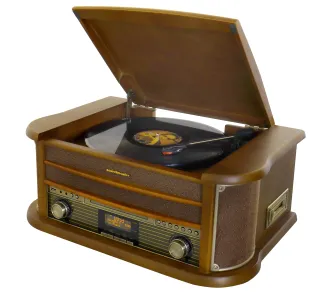Gramofon Soundmaster NR565DAB Manualny Przedwzmacniacz Bluetooth Brązowy