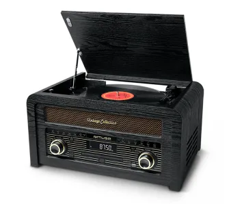 Gramofon Muse MT-115 W Półautomatyczny Przedwzmacniacz Bluetooth Odtwarzacz CD Czarny