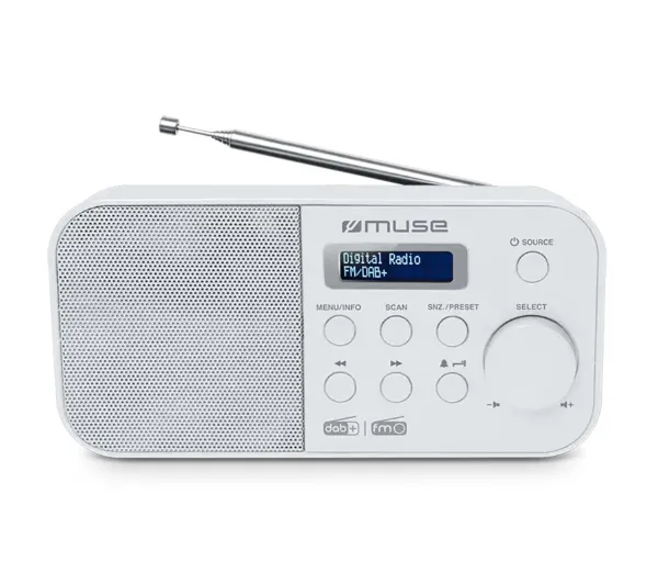 Muse M-109 DBW Radio FM DAB+ Biały