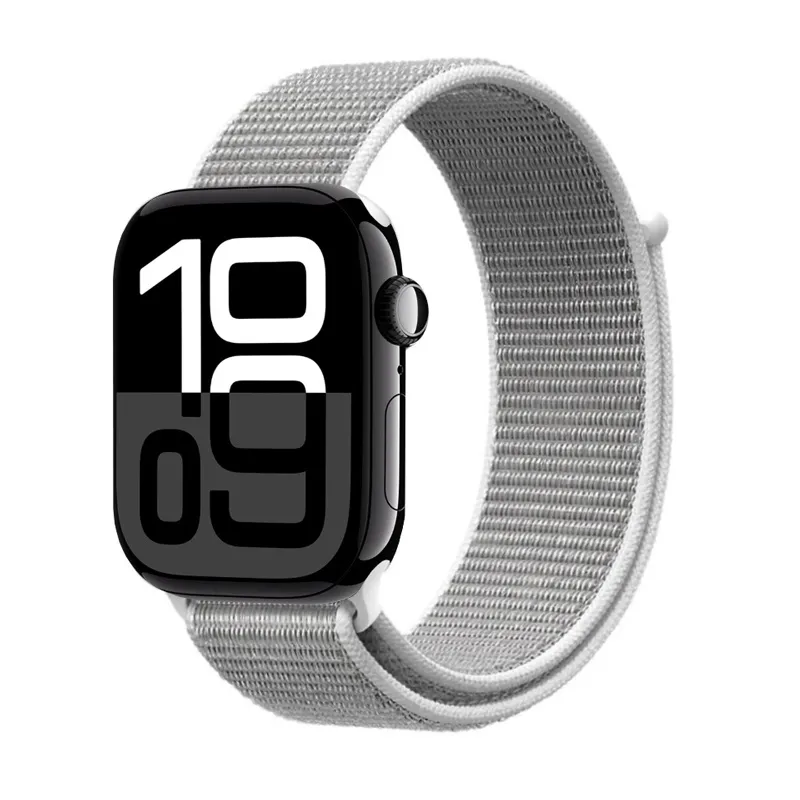 Pasek Crong Nylon do Apple Watch 44/45/46/49mm Silver Grey