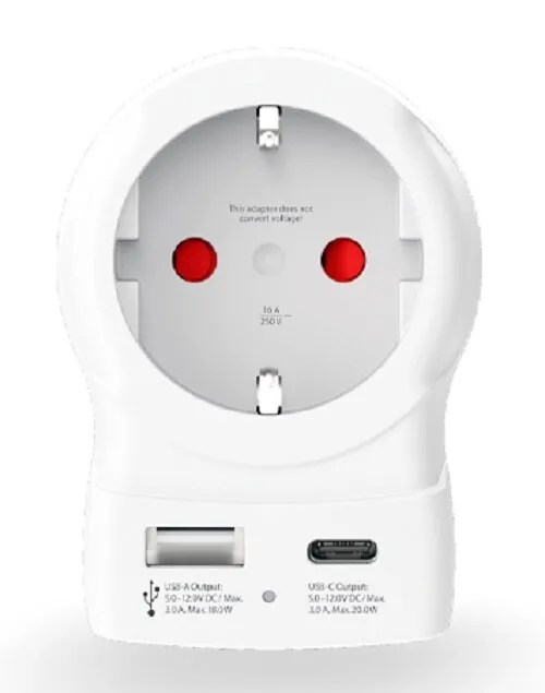 Adapter podróżny Skross 1.500283-E (Europa do UK) USB 20W PD