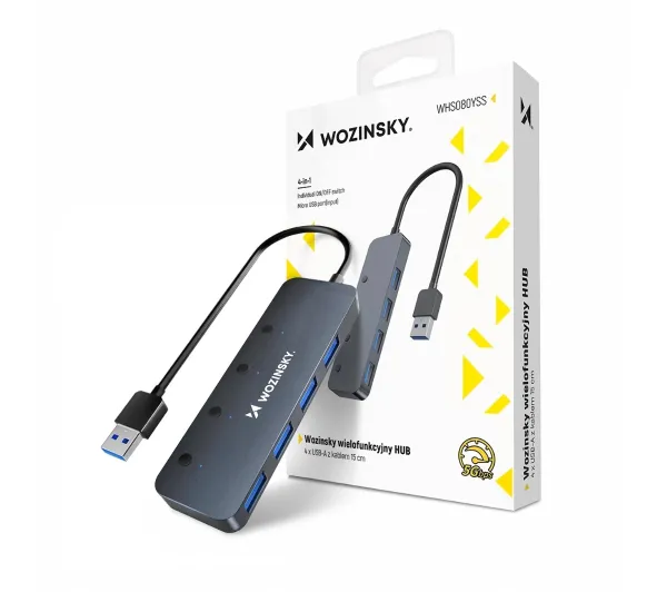 Wozinsky WHS080YSS 4xUSB-A 3.0 Szary