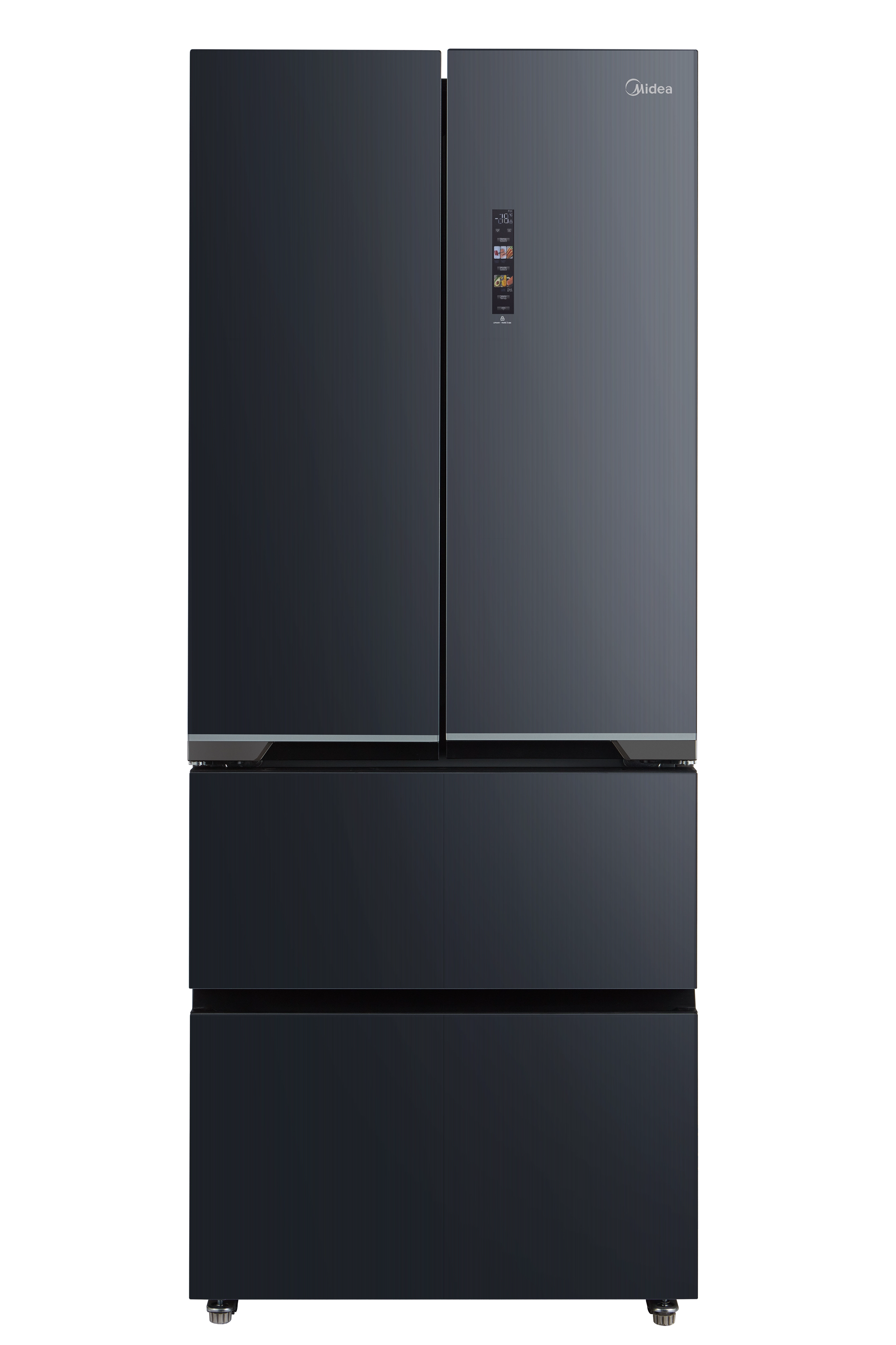 Lodówka Midea MDRF600BIE70 Pełny No Frost 191cm Komora świeżości Zdalne sterowanie Inox
