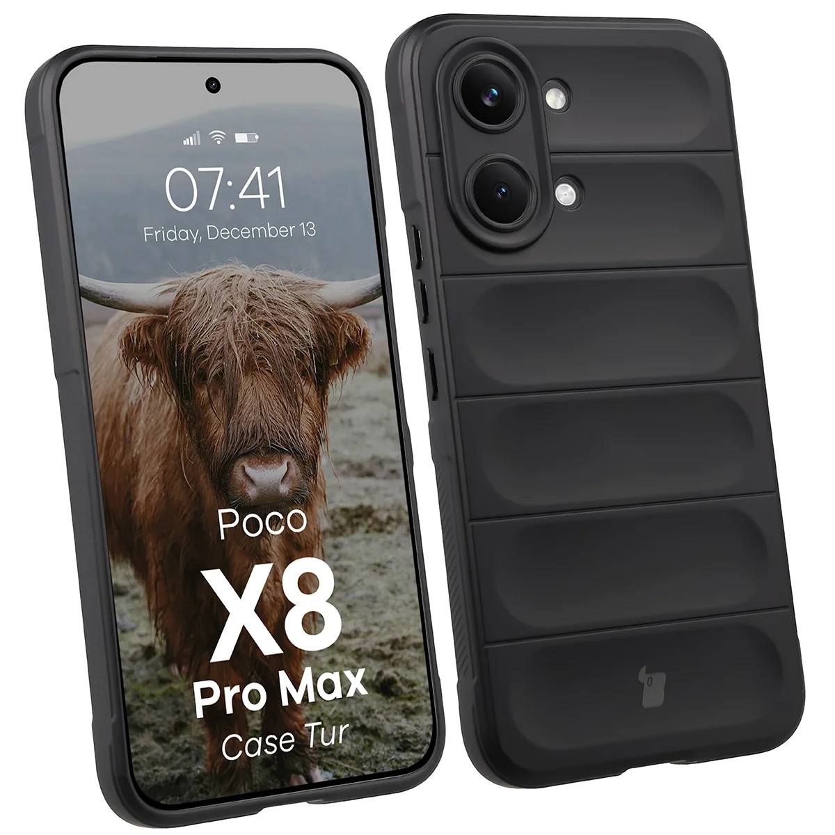 Etui Bizon Case Tur do Xiaomi POCO X8 Pro Max Czarny
