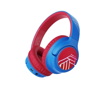 Słuchawki bezprzewodowe PowerLocus Bobo Nauszne Dla Dzieci Bluetooth 5.3 Niebiesko-czerwony
