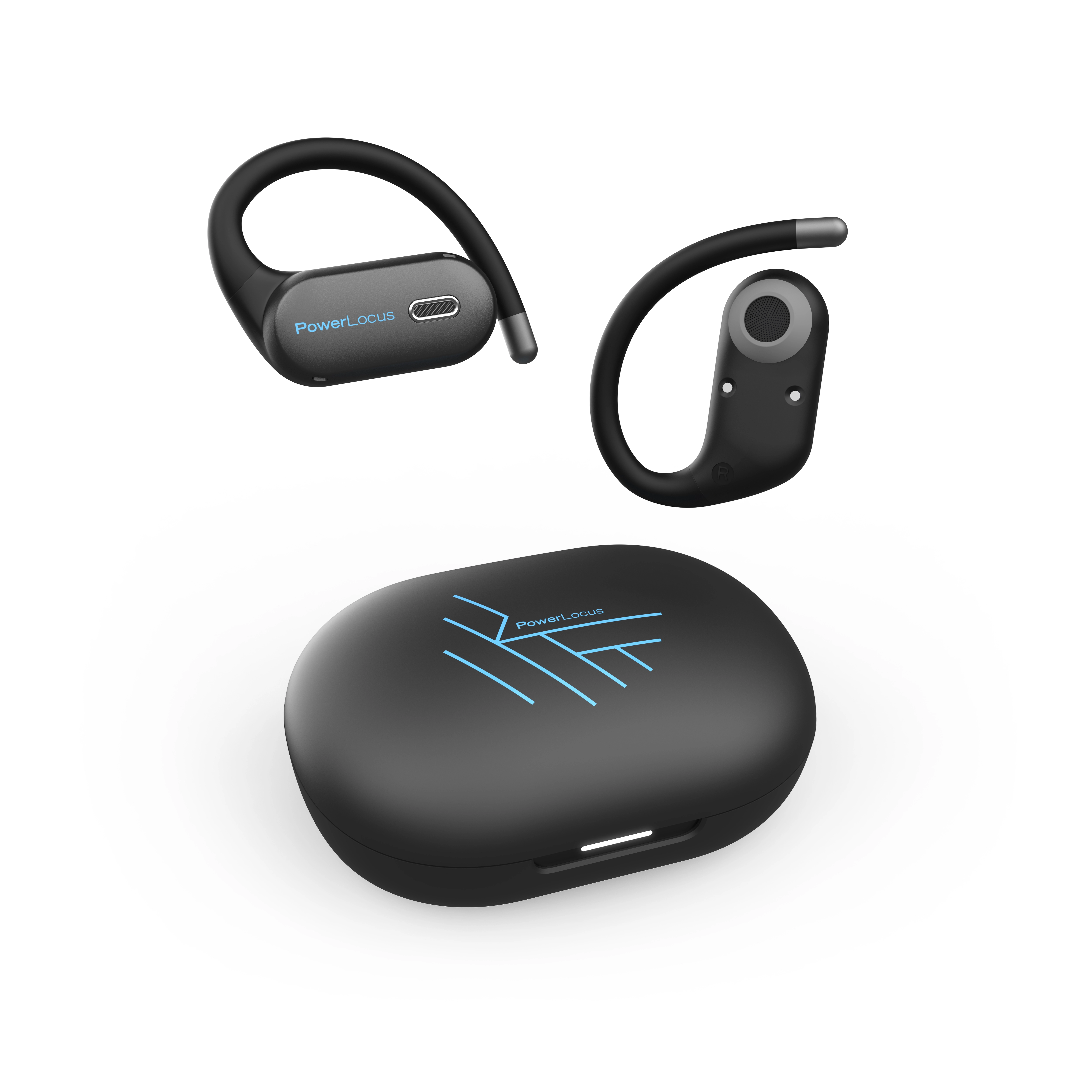 Słuchawki bezprzewodowe PowerLocus Jumpy Przewodnictwo powietrzne Dla Dzieci Bluetooth 5.3 Czarny