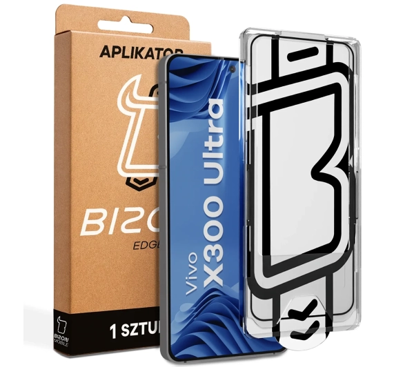 Bizon z ramką montażową Glass Aplikator Edge do Vivo X300 Ultra 1 zestaw