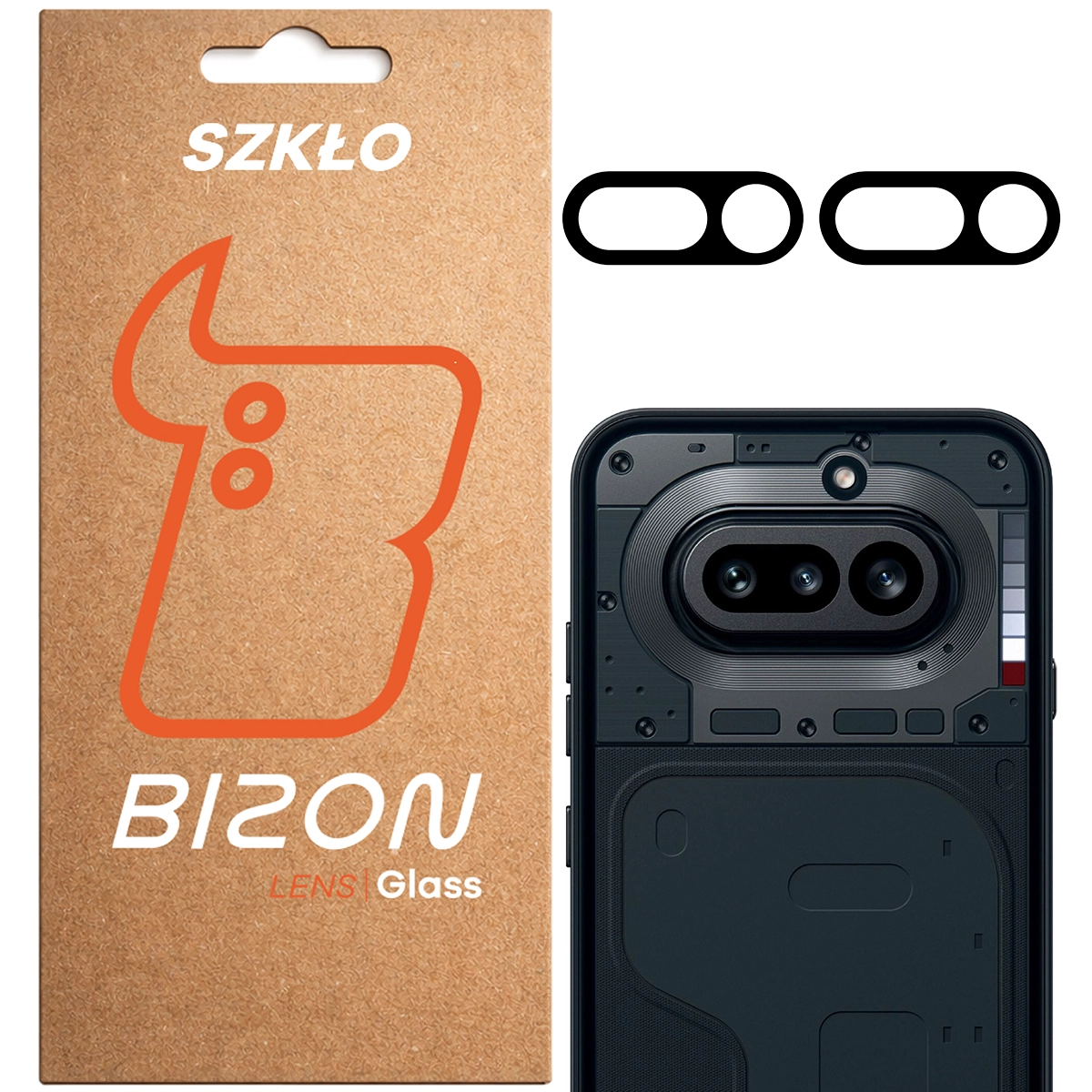 Szkło ochronne Bizon na aparat Glass Silk Lens do Nothing Phone 4a 2 sztuki