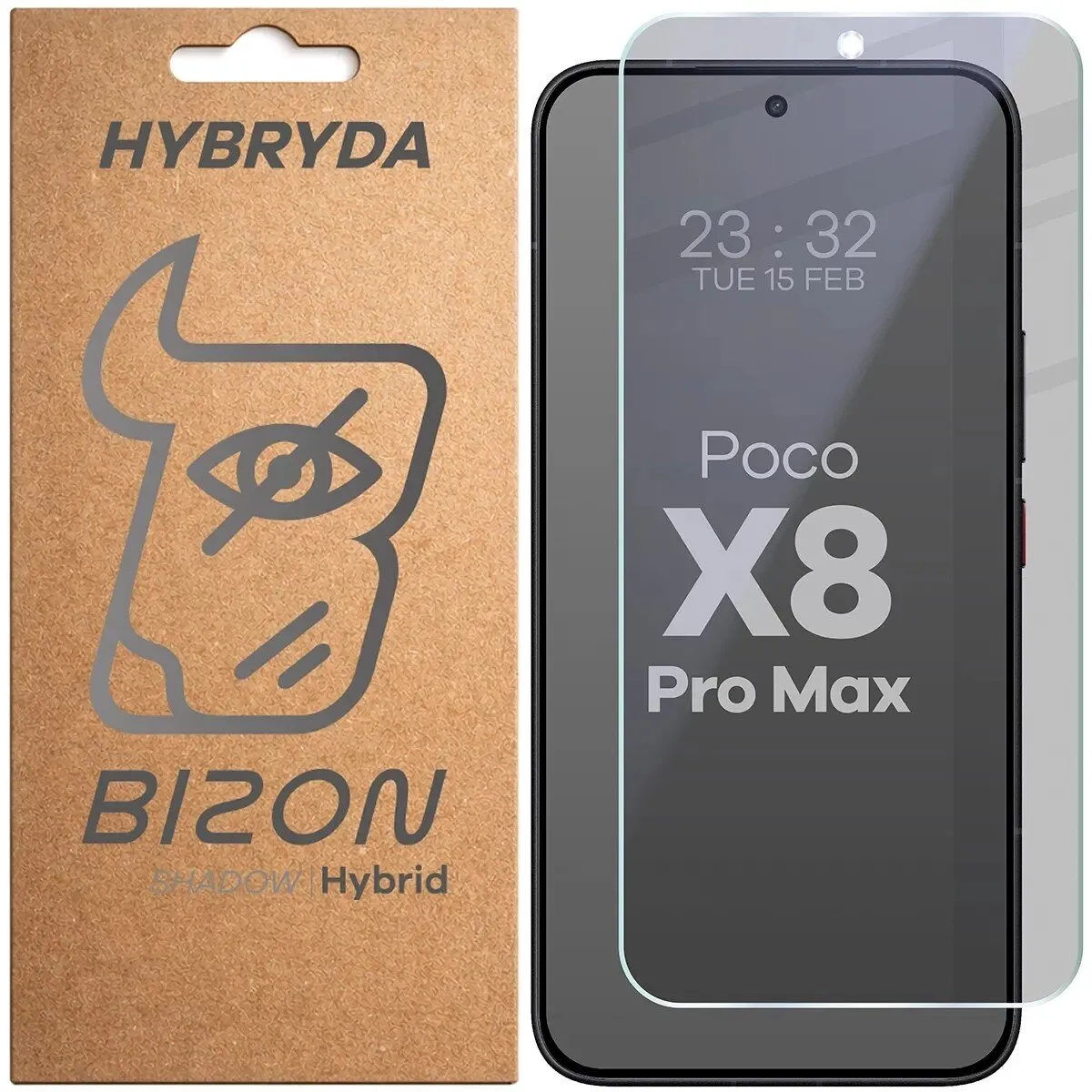 Szkło hybrydowe Bizon prywatyzujące Hybrid Shadow do Xiaomi POCO X8 Pro Max