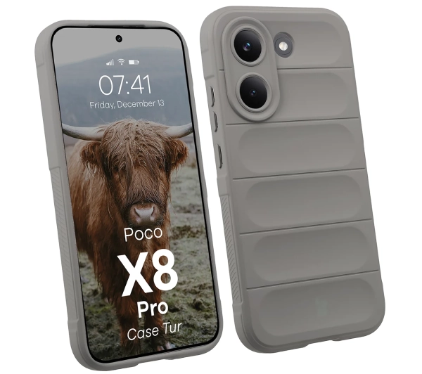 Bizon Case Tur do Xiaomi POCO X8 Pro Jasnoszary