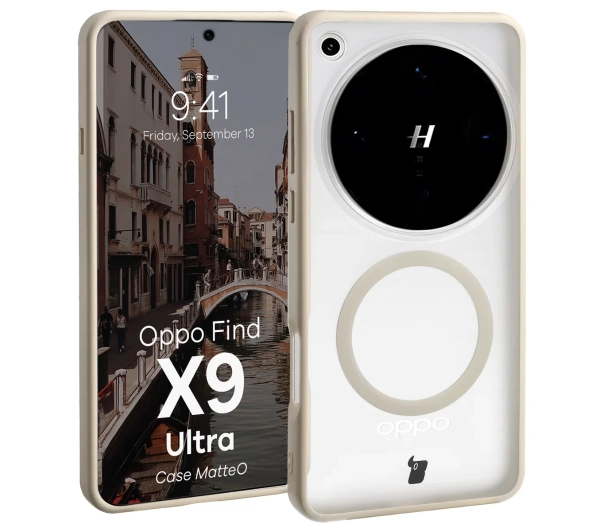 Bizon Case MatteO do Oppo Find X9 Ultra Beżowy