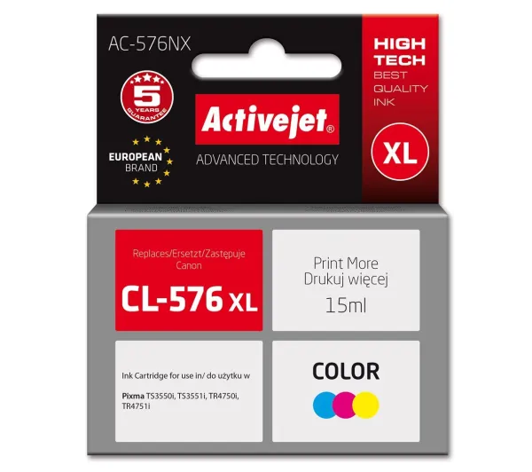 ActiveJet AC-576NX (zamiennik CL-576XL) Kolor 15 ml