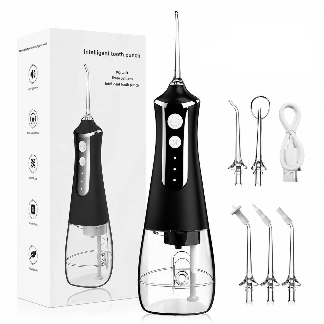 Irygator do zębów Extralink Intelligent Water Flosser L10 Czarny