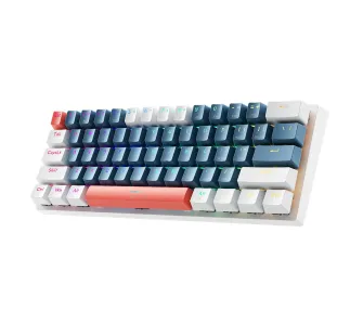 Klawiatura mechaniczna Machenike K500-B61 Gamingowa Przewodowa Brown Switch Niebiesko-biała
