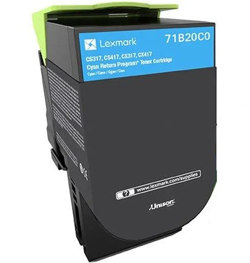 Toner Lexmark 71B20C0 Błękitny