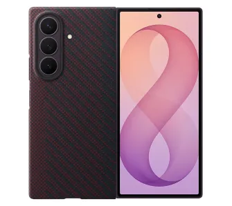 Etui Samsung Carbon Magnet Case do Galaxy Z Fold8 Ultra Czarno-Czerwony