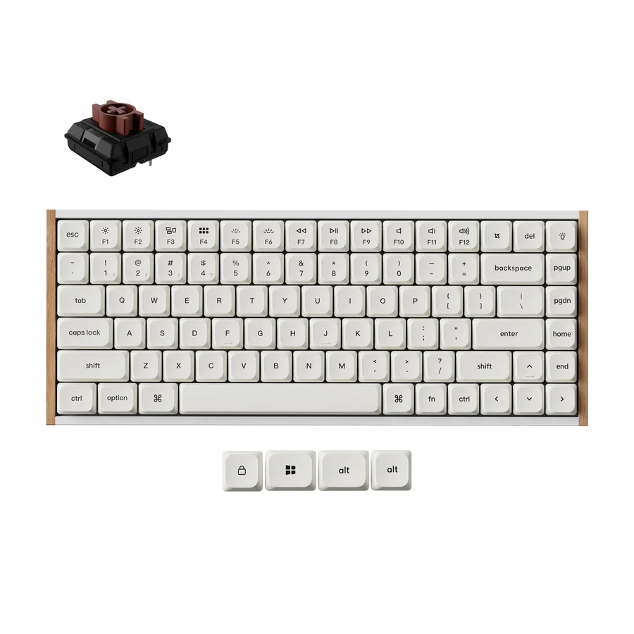 Klawiatura mechaniczna Keychron K3 Ultra 8K Wireless White (Milk POM Brown)