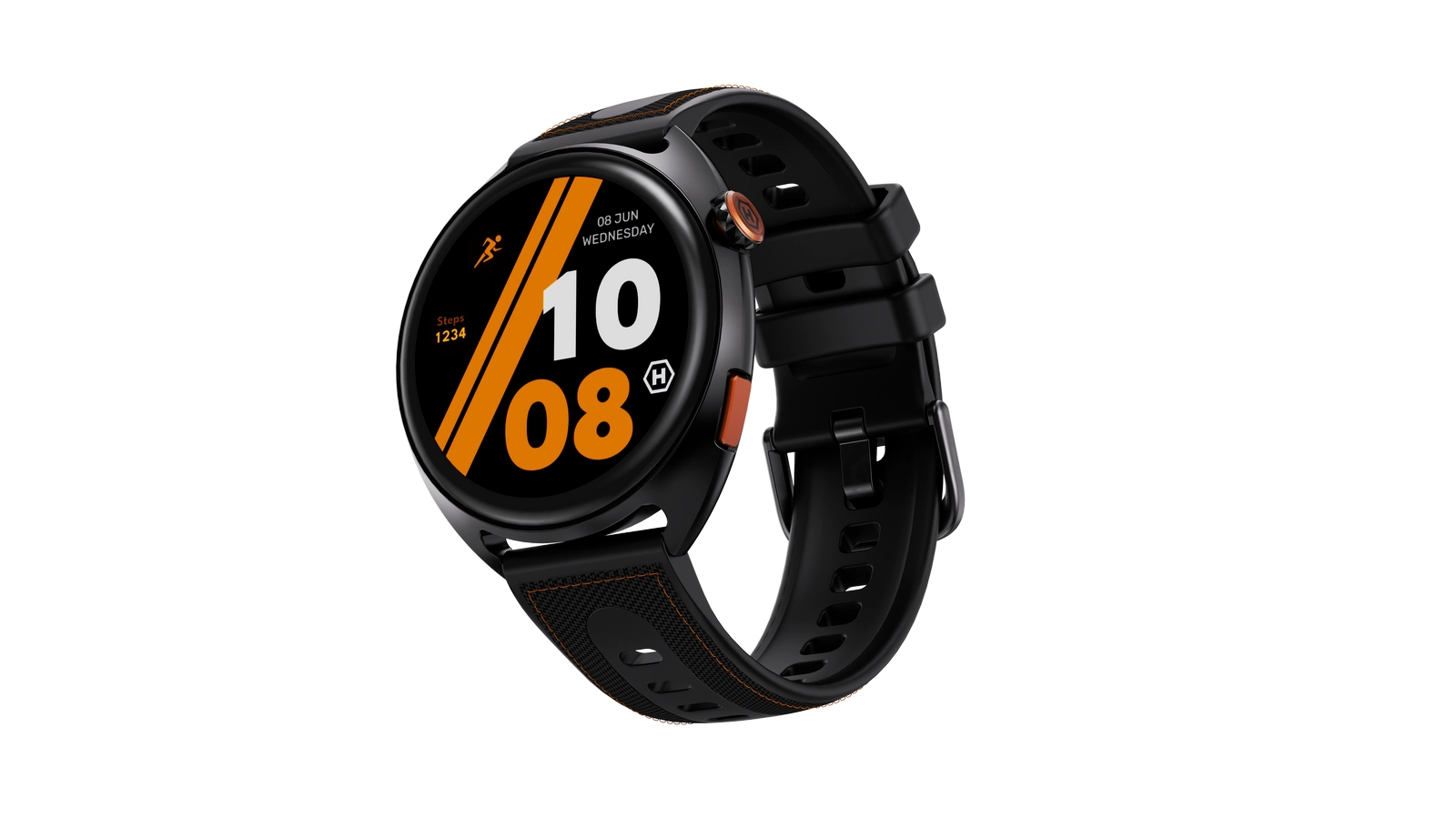 Smartwatch HAMMER Ventus Pro Czarny + Pasek Czarno-Pomarańczowy
