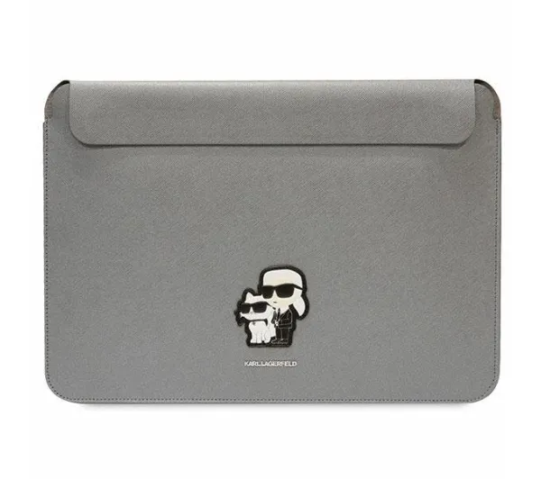 Karl Lagerfeld Saffiano Karl&Choupette 14" Srebrny