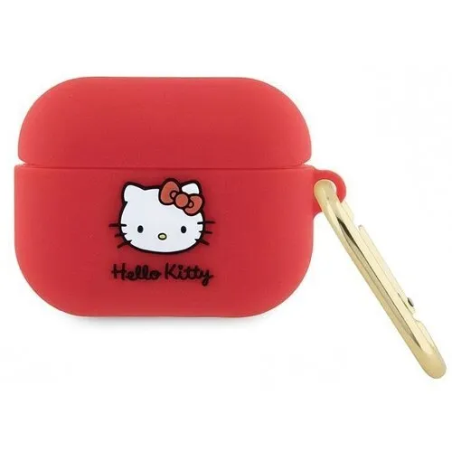 Etui na słuchawki Hello Kitty Silicone 3D Kitty Head dla Apple AirPods Pro Czerwony