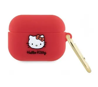 Etui na słuchawki Hello Kitty Silicone 3D Kitty Head dla Apple AirPods Pro Czerwony