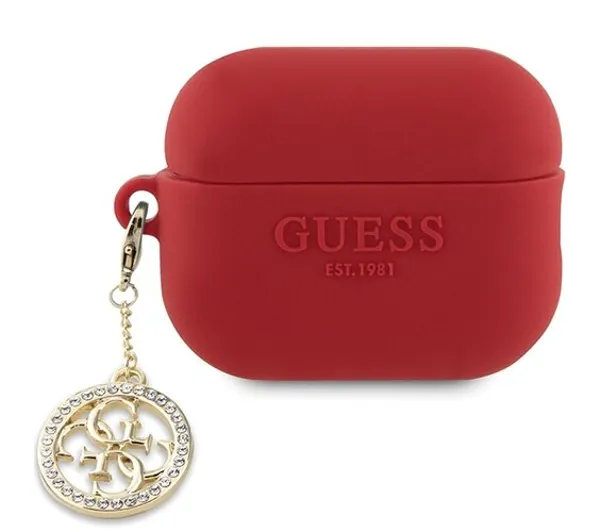 Guess Rubber 4G Diamond Charm do Apple AirPods Pro 2 Czerwony