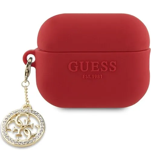 Etui na słuchawki Guess Rubber 4G Diamond Charm do Apple AirPods Pro 2 Czerwony